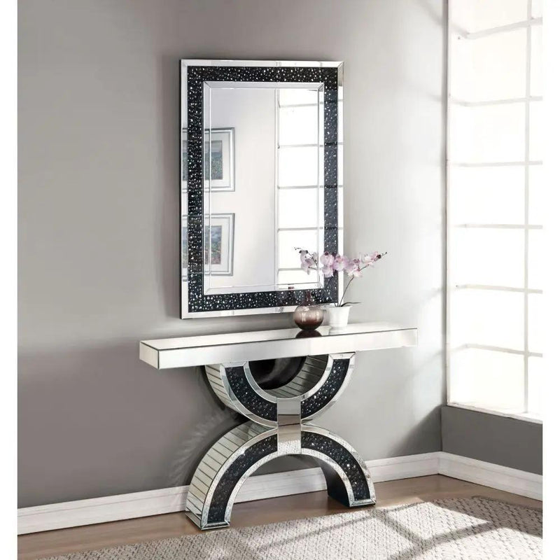 Nysa - Console Table With Faux Crystals - Mirrored by Unique Piece Furniture