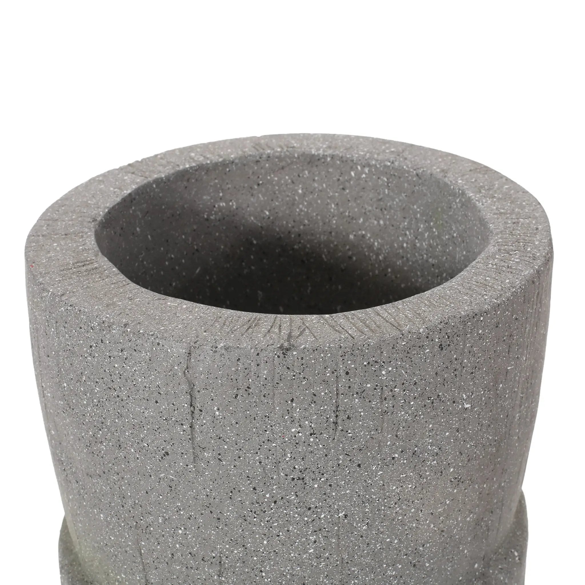 Classic Flower Planter With Magnesium Oxide Material - Stone Gray by HouseOfZazla