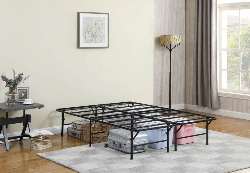 Mabel Metal Eastern King Mattress Support Platform Bed Black by Unique Piece Furniture