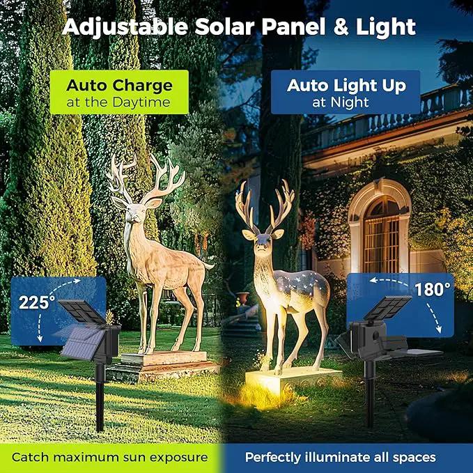 Solar Spot Lights Outdoor Waterproof for Flag, Tree, House, Garden, Yard, Landscape Spotlights for Accent Uplighting Halloween Christmas Decorations-8 Pack by GreenHaven Gardens