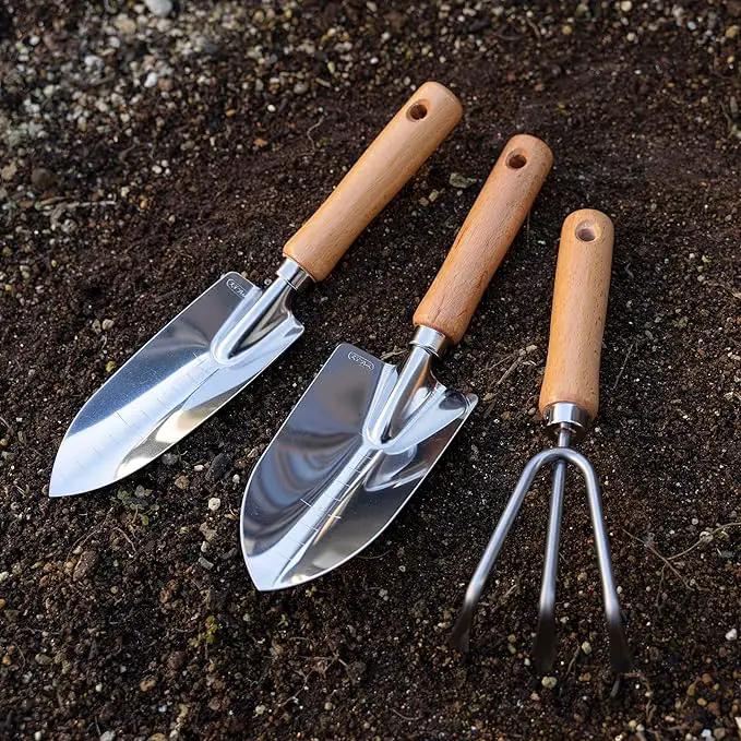 Garden Helper Garden Trowel with Measurements for Planting (Narrow), Garden Hand Shovel Japanese Stainless Steel, Wooden Handle, Made in Japan by GreenHaven Gardens