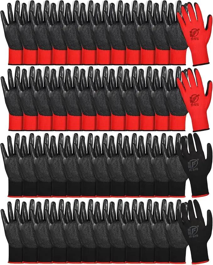 Nuogo 48 Pairs Gardening Gloves for Men Women Rubber Coated Safety Work Gloves Bulk for Gardening Construction Work by GreenHaven Gardens