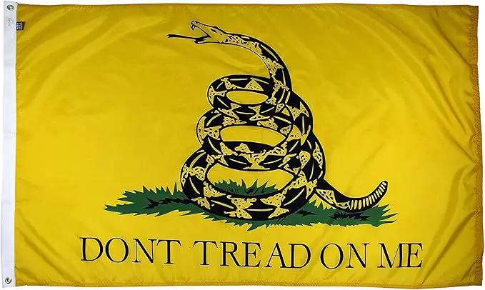 FlagSource Gadsden U.S. Nylon Historical Flag, Made in The USA, 3x5' by GreenHaven Gardens