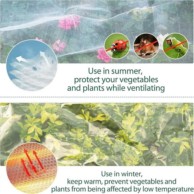 POTEY Raised Garden Bed with Greenhouse Galvanized Planter Box with 2 Greenhouse Cover for Outdoor Gardening Garden Box for Fruit, Vegetable, Flower, Herbs and Strawberry Plant by GreenHaven Gardens