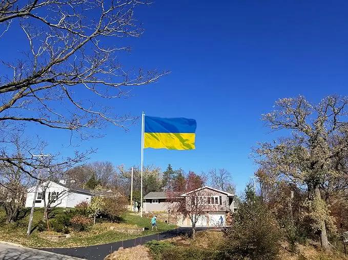 Ukraine Extra Large Flag 6x10FT Giant Ukrainian National Polyester Flag With 3 Grommets For Patriotic Ukrainian Themed Festival Events Party Decoration(Ukraine, 6x10FT) by GreenHaven Gardens