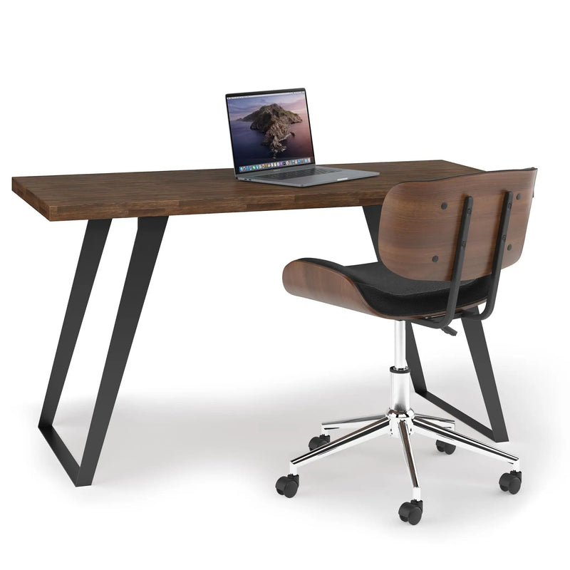 Lowry - Flat Top Desk - Rustic Natural Aged Brown by HouseOfZazla