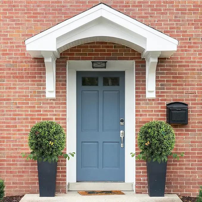 28" Artificial Boxwood Ball Bush, UV Resistant Topiary Tree Faux Boxwood Ball Shaped Porch Bushes with Ground Spike Artificial Bushes for Outdoors Front Door Decor Home Garden by GreenHaven Gardens