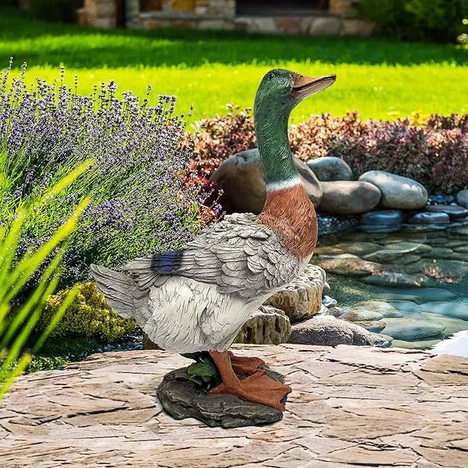 Mallard Duck Statue by GreenHaven Gardens