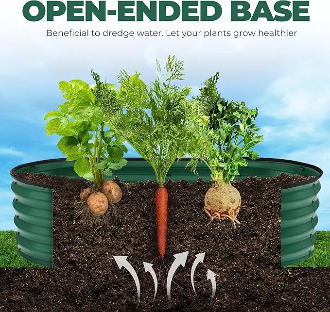 Utopia Home Galvanized Raised Garden Bed, 4 by 2 by 1 feet Lightweight Planter Boxes Outdoor with Easy Assembly, Large Garden Bed for Vegetables, Fruits, Flowers, Green by GreenHaven Gardens
