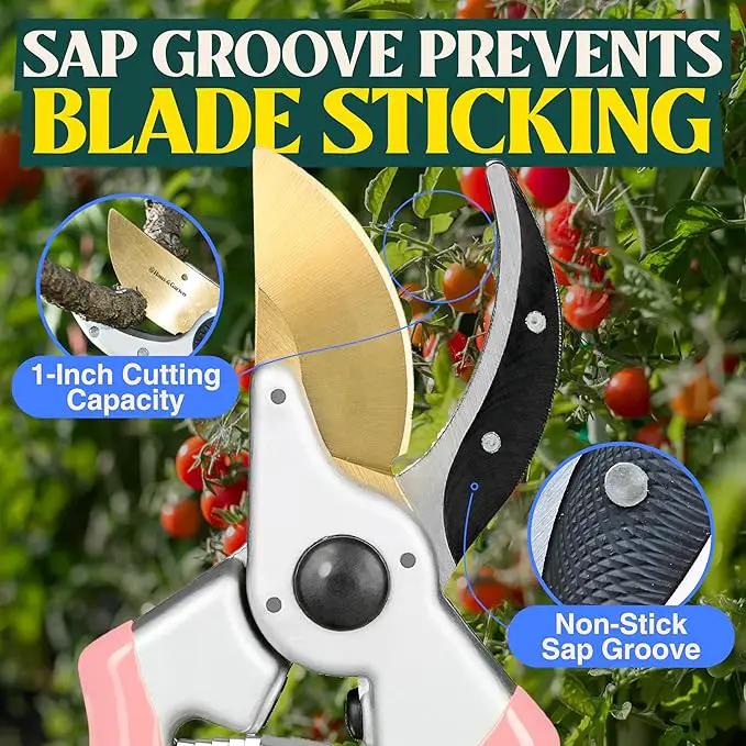 Haus & Garten ClassicPRO 8.5" Premium Titanium Bypass Garden Shears - Use as Pruners, Pruning Shears for Gardening, Hand Pruners, Handheld Garden Clippers, Scissors for Women by GreenHaven Gardens