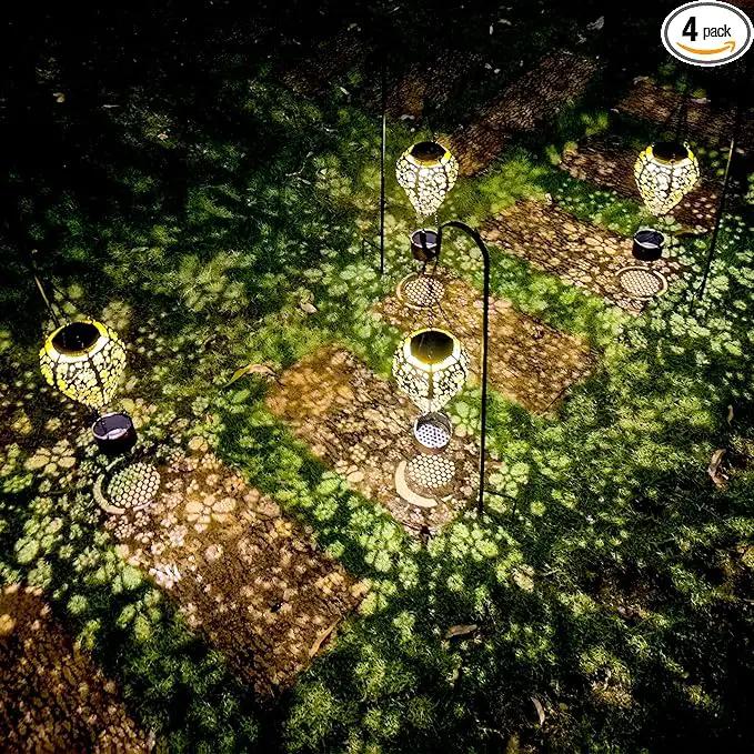 4-Pack Bee Decor Hot Air Balloon Solar Lantern – Outdoor Decorative Hanging Light for Garden Yard Patio Porch Lawn and Pathway – Unique Housewarming, Birthday Gift for Women Mom Grandma by GreenHaven Gardens