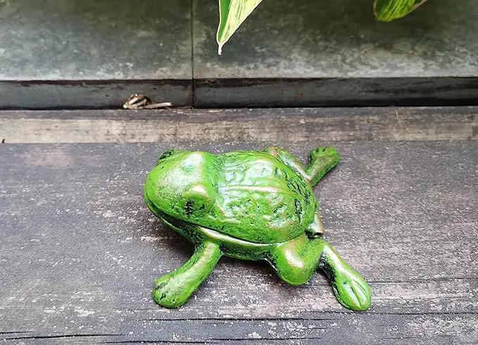Iron Frog Key Hider - Hide a Key Outdoor - Outside Key Hider - Spare Key Holder, Garden Decoration Frog Statues… by GreenHaven Gardens