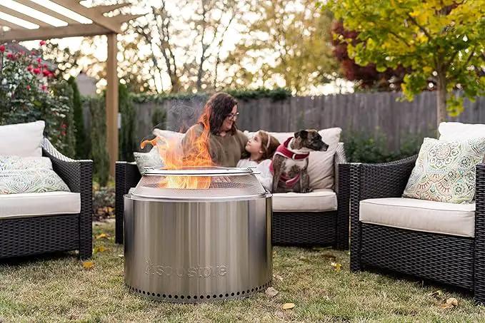 Solo Stove Yukon Essential Bundle | Portable Smokeless Fire Pit Stainless Steel for Wood Burning, Incl. Yukon Fire Pit, Lid and Stand, Diameter: 27in, Height: 19.8in, Weight: 40.35lbs by GreenHaven Gardens