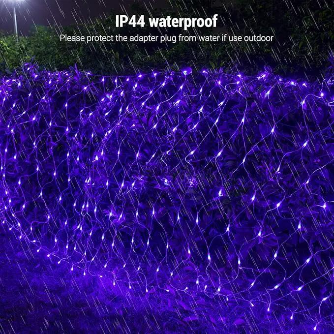 BrizLabs Christmas Net Lights, 11.8ft x 4.9ft 360 LED Christmas Bush Lights with Remote & Timer, 8 Modes Purple Mesh Lights Connectable Christmas Lights Outdoor for Christmas Bush Tree Yard Garden by GreenHaven Gardens