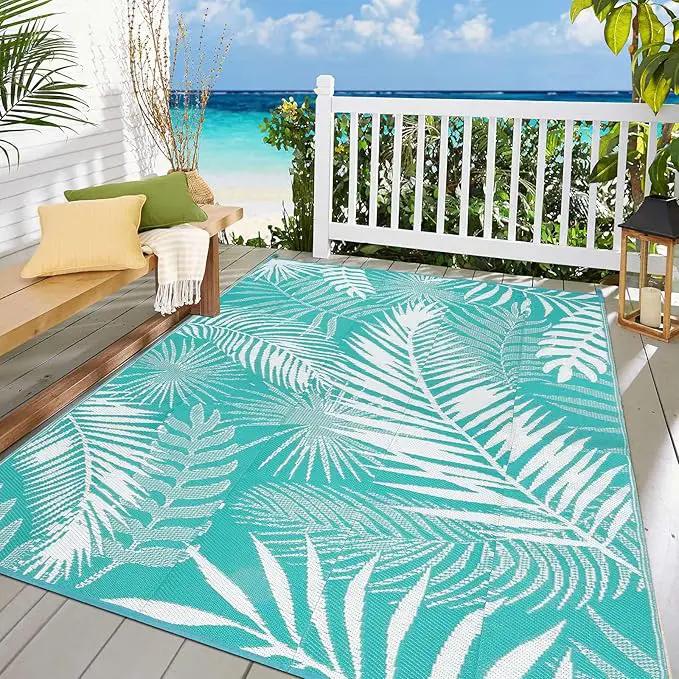 HiiARug Outdoor Rug 5x7 Reversible Plastic Straw Rug Waterproof Patio Rugs for Patios Clearance RV Mat for Outside Outdoor Carpet for RV Porch Deck Beach Camper Backyard by GreenHaven Gardens