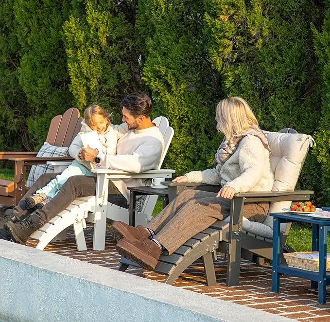 KINGYES Folding Adirondack Ottoman for Adirondack Chair, Coffee by GreenHaven Gardens