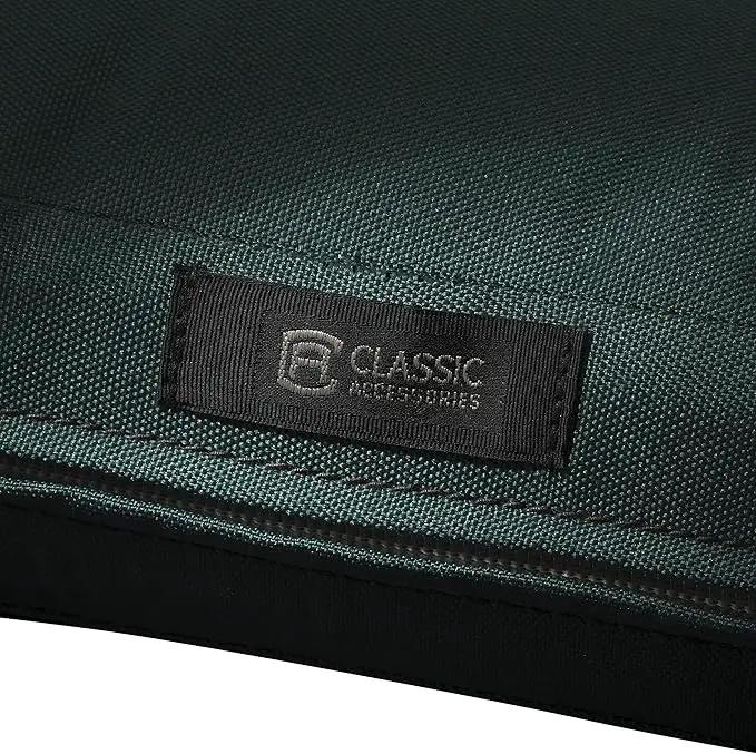 Classic Accessories Ravenna Water-Resistant 21 x 21 x 3 Inch Patio Seat Cushion, Mallard Green by GreenHaven Gardens