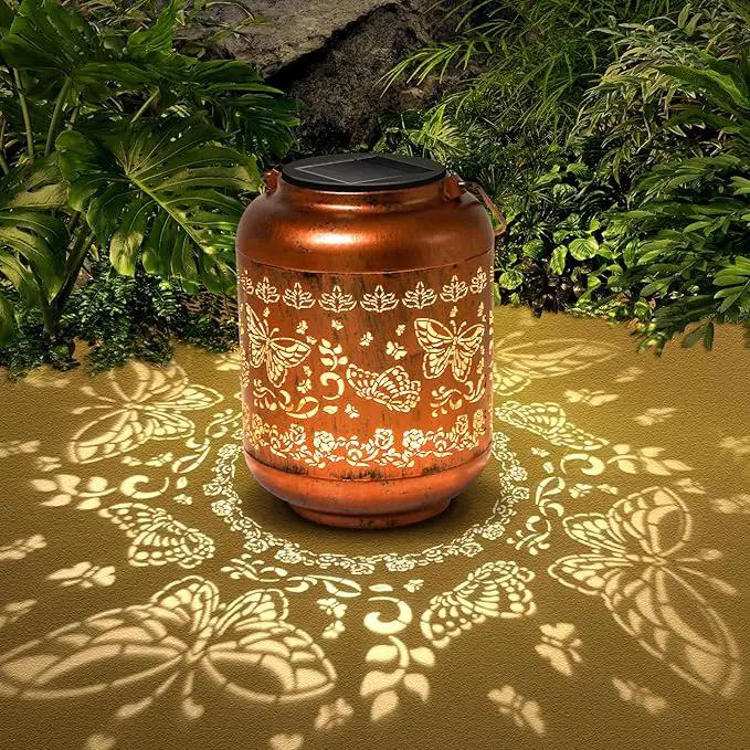 Butterfly Solar Lanterns Outdoor Hanging Waterproof Butterfly Garden Decor Christmas Gifts for Women Mom Grandma Metal Solar Lights Decoration Outside for Yard, Patio,Pathway Landscape by GreenHaven Gardens