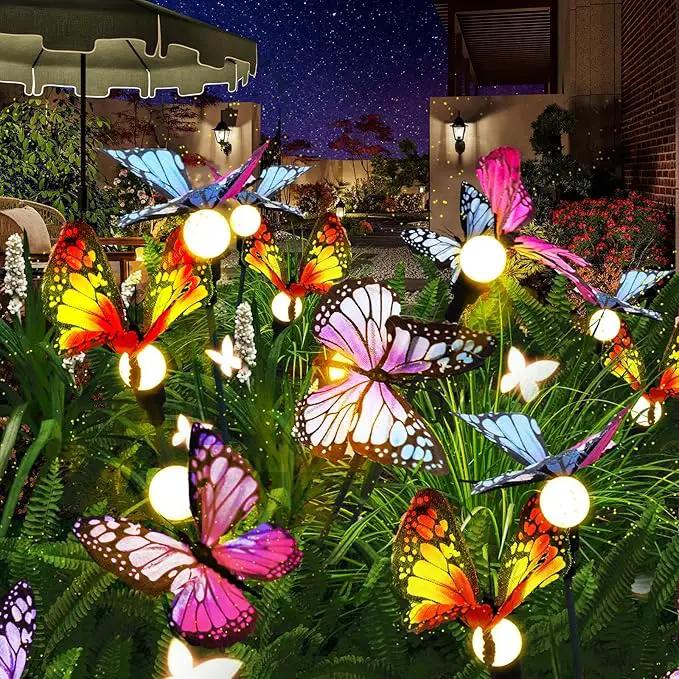 Swaying Solar Butterfly Light, Solar Garden Lights Outdoor Waterproof,Garden Decoration for Yard,Patio,Lawn,Pathway (2 Pack) by GreenHaven Gardens