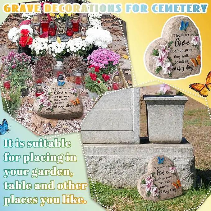 Jetec Memorial Garden Stone Sympathy Gift Decor Those We Love Don't Go Away Memorial Bereavement in Memory of Loss of Loved One Condolence Gifts for Outdoors(6 Inch) by GreenHaven Gardens