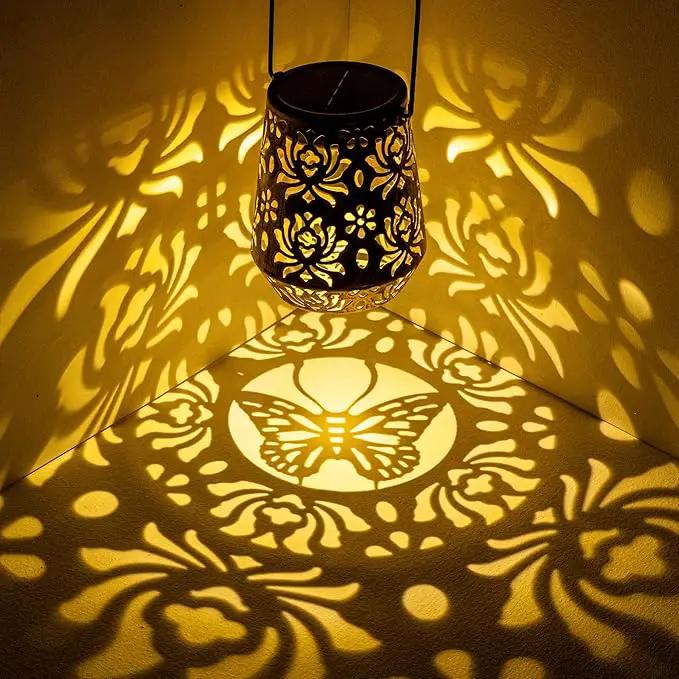 Solar Lanterns Outdoor Decor Waterproof,Flower Hanging Gifts for Women, Mom, Solar Garden Lights Metal Decoration for Outside,Yard, Patio,Garden,Porch,Pool by GreenHaven Gardens