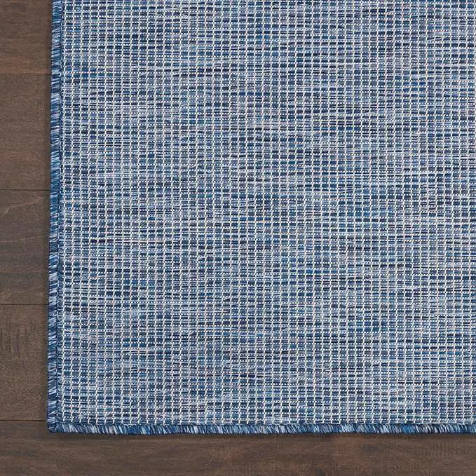 Nourison Positano Indoor-Outdoor Navy Blue 8' x 10' Area Rug, Easy Cleaning, Non Shedding, Bed Room, Living Room, Dining Room, Backyard, Deck, Patio (8x10) by GreenHaven Gardens