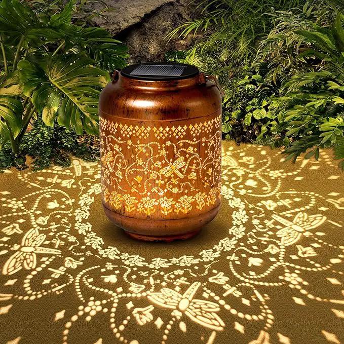 Dragonfly Solar Lanterns Outdoor Hanging Waterproof Dragonfly Garden Decor Christmas Gifts for Women Mom Grandma Metal Solar Lights Decoration Outside for Yard, Patio,Pathway Landscape by GreenHaven Gardens