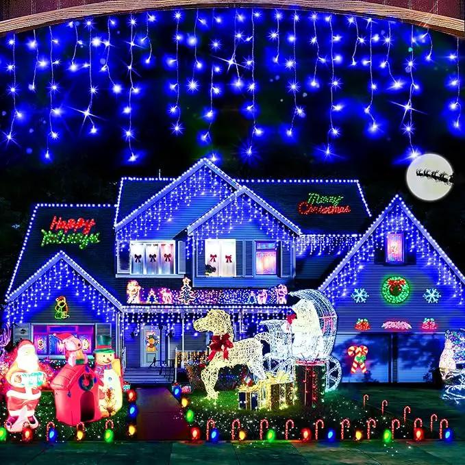 Hezbjiti Christmas Lights Decorations Outdoor, 1600LED 164FT Curtain Fairy Lights 8 Modes 320 Drops Fairy String Curtain Lights for Christmas Decor Eaves Window Party Yard Garden by GreenHaven Gardens