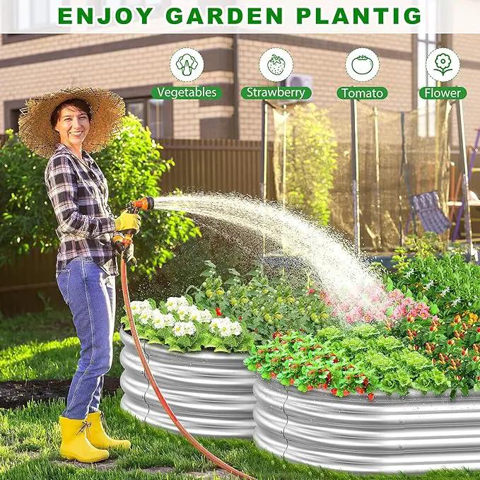 2pcs 72x36x12in Galvanized Steel Raised Garden Bed, Outdoor Planter Box for Easy DIY & Clean - Large Metal Garden Beds for Backyards, Terraces & Balconies by GreenHaven Gardens