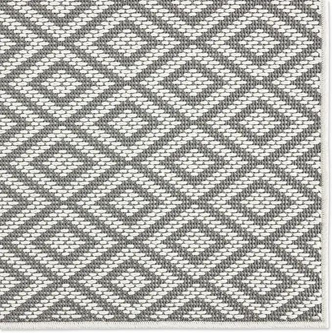 Home Dynamix Tripoli Lydia Modern Indoor/Outdoor Area Rug, Gray/Cream, 3'7"x5'2" Rectangle
