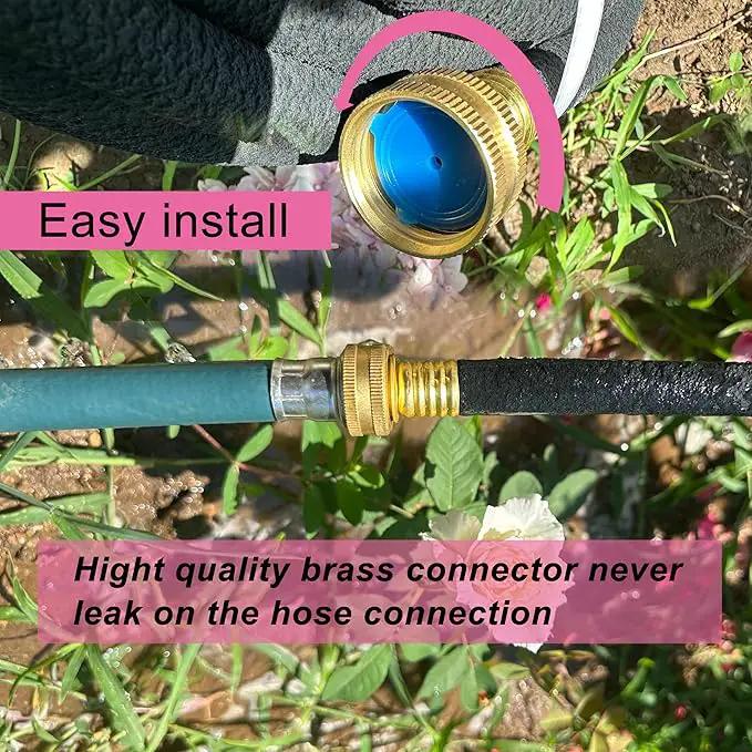 Rubber Soaker Hose, 1/2 inch, 50ft Garden Hose for Irrigation,Water-Saving up to 70%, Brass Connector Leak-Proof, Heavy-duty Hose, Watering for Trees,Lawns, Vegetables and Flowers. by GreenHaven Gardens