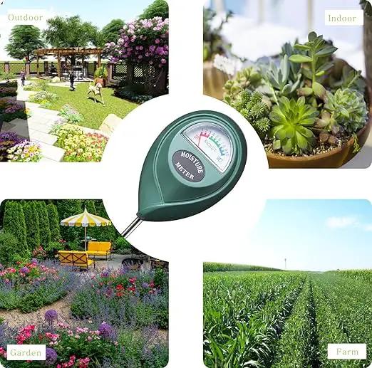 XLUX Soil Moisture Sensor Meter Water Monitor, Hygrometer for Gardening, Farming,Plants, No Batteries Required, 2 Pack by GreenHaven Gardens
