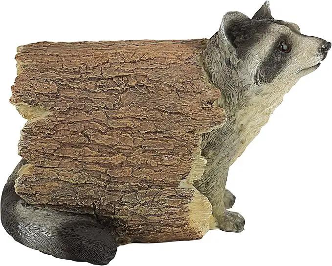 Design Toscano Bandit the Raccoon Indoor/Outdoor Garden Animal Statue, 10 Inch Long, Cast Stone Resin, Full Color Finish by GreenHaven Gardens