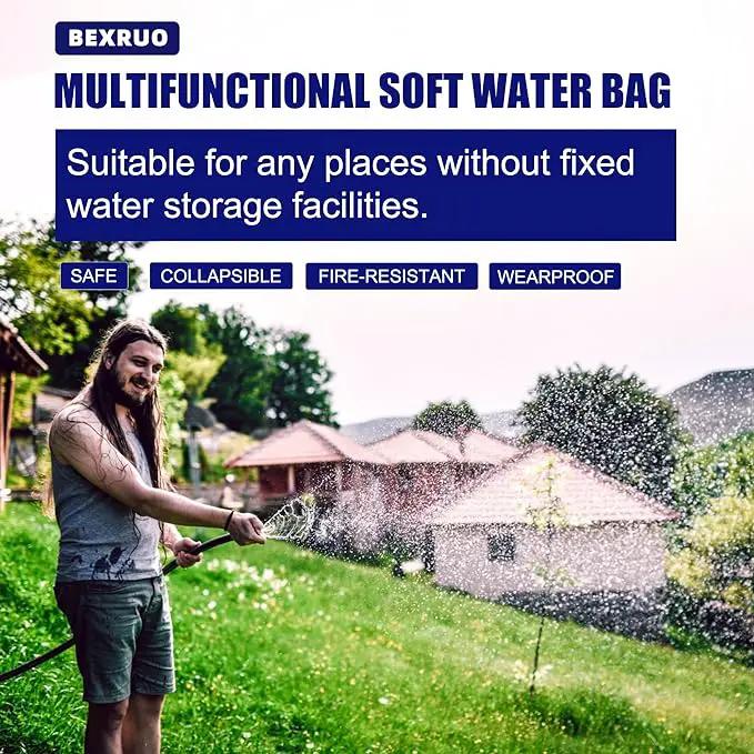 200Gal Portable Water Storage Bladder, Foldable Large Capacity Container Water Tank, Agricultural Irrigation, Camping, Firefighting, Outdoor Household Water by GreenHaven Gardens
