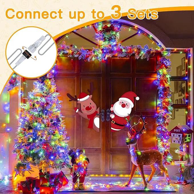Ollny Christmas Lights Outdoor 200LED 60FT, Multicolor Connectable Plug in Fairy Light Indoor, 8 Modes Waterproof Timer Plug in LED String Lights for House Outside Bedroom Patio Balcony by GreenHaven Gardens