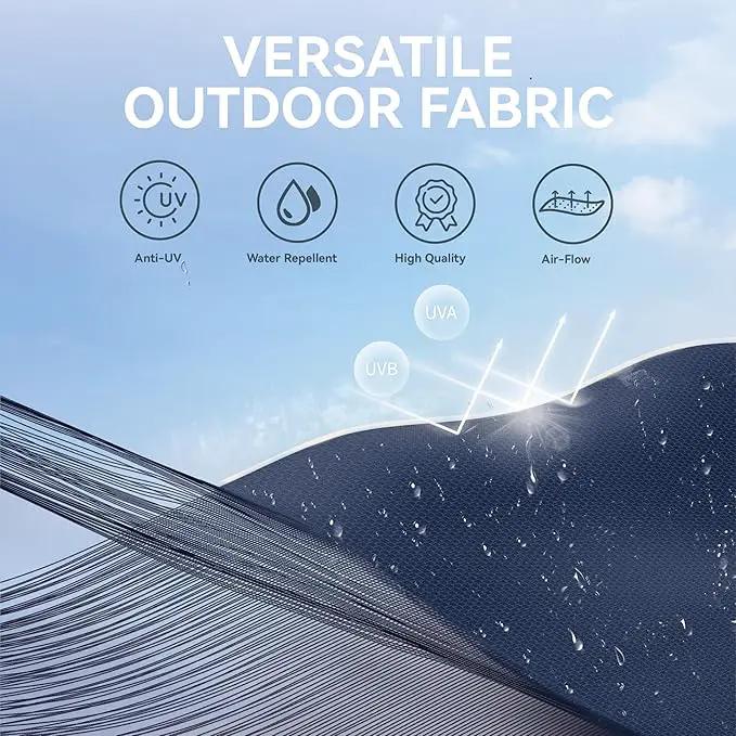 GREEN PARTY 10ft Outdoor Patio Umbrella, Auto-Tilt Market Table Umbrellas with Crank, 8 Sturdy Ribs & 1.5" Pole UV Protection for Garden Deck Backyard Pool by GreenHaven Gardens