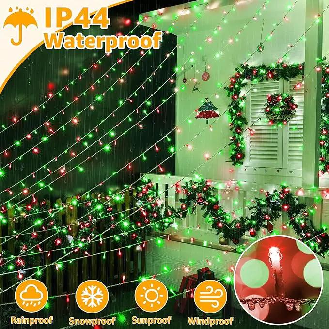Ollny Christmas Lights Outdoor 800LED 262FT, Red and Green Plug in Fairy Lights with Remote, 8 Modes Waterproof Timers Dimmable LED String Lights for Indoor House Outside Bedroom Patio Balcony by GreenHaven Gardens