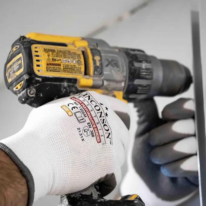linconson 12 Pack Safety Performance Series Construction Mechanics Wrinkle Latex Work Gloves by GreenHaven Gardens