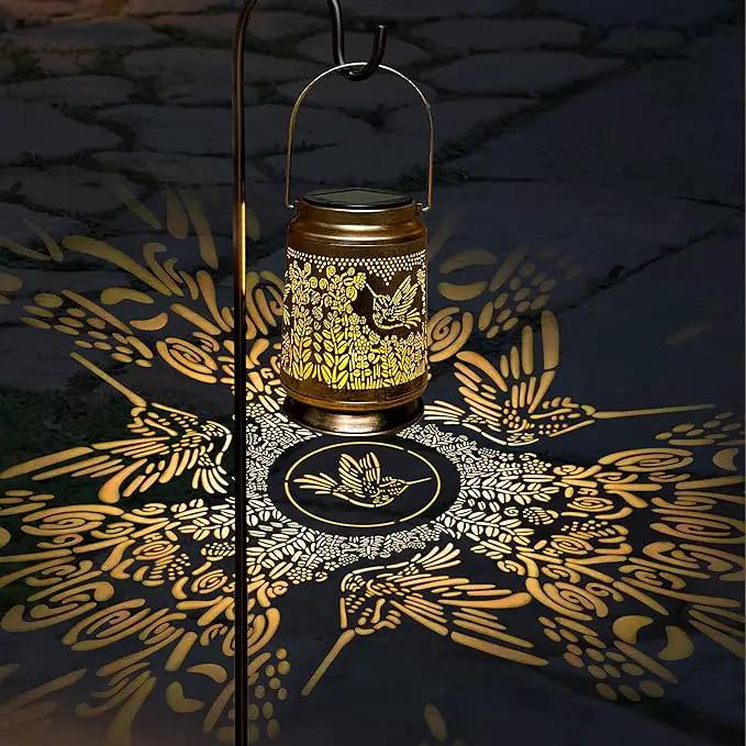 KY&BOSAM Fly Hummingbird Solar Lanterns Outdoor Waterproof Hanging Solar Lights Christmas Gifts for Women Men Metal Bird Decoration LED Solar Lantern Garden Decor for Yard,Tabletop,Pathway,Landscape by GreenHaven Gardens