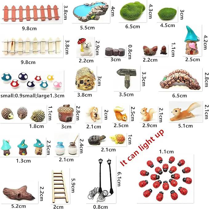 HYG Miniature Fairy Garden Accessories, Figurines, Landscape Set, Potted Horticulture Ornaments for Decoration by GreenHaven Gardens