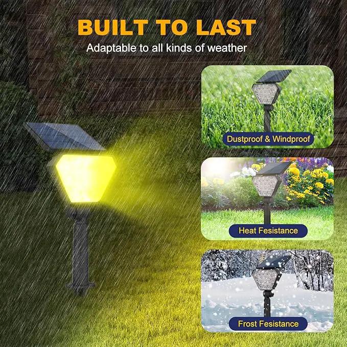 T-SUN Solar Spotlights Outdoor 6Pack Solar Landscape Spot Lights Color Changing IP65 Waterproof Auto On/Off for Garden Yard Lawn Pathway by GreenHaven Gardens