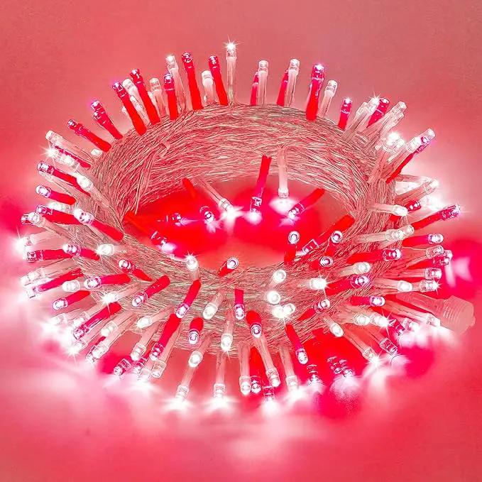 JMEXSUSS 200 LED Red and White Christmas Lights Outdoor, 66ft Halloween String Lights Indoor Clear Wire, Christmas Tree Lights Plug in for Bedroom Tree Christmas Party Decorations by GreenHaven Gardens