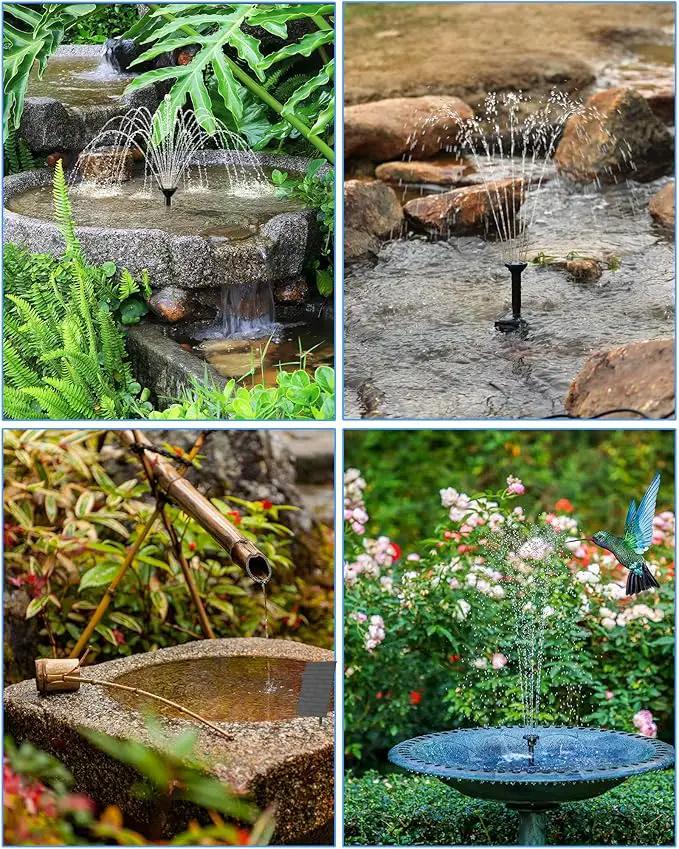 Biling Solar Fountain Pump, Solar Bird Bath Fountain Water Pump Outdoor with Tubing, Solar Fountain for Bird Bath, Garden Pond, Pool, Fish Tank,Backyard by GreenHaven Gardens