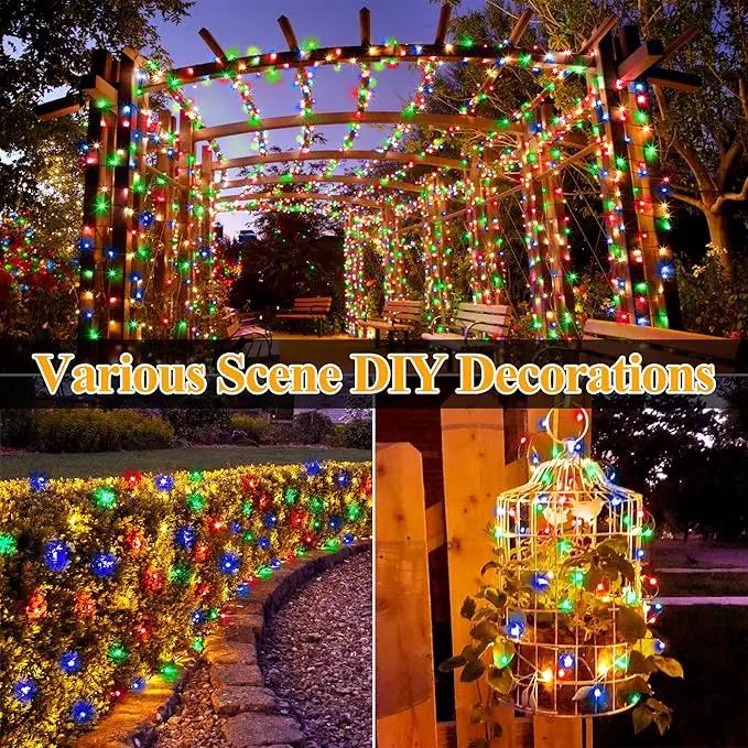 Ollny Solar Outdoor Lights, 2 Pack Total 132FT 400LED Solar Fairy Lights, IP67 Waterproof 8 Modes String Lights for Tree Yard Garden Patio Party, Multicolor by GreenHaven Gardens