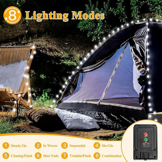 Ollny Solar Outdoor Lights, 2 Pack Total 132FT 400LED Solar Fairy Lights, IP67 Waterproof 8 Modes String Lights for Tree Yard Garden Patio Party, Cool White by GreenHaven Gardens