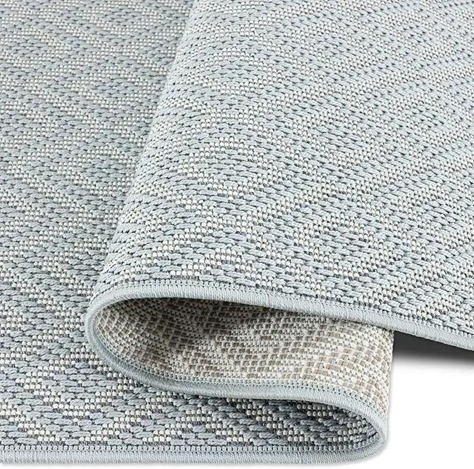 Home Dynamix Tripoli Lydia Indoor/Outdoor Area Rug 7'10"x10'2", Modern Blue by GreenHaven Gardens