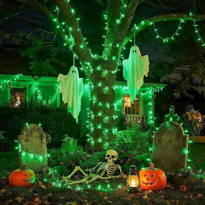 JMEXSUSS Connectable 100 LED Green Halloween Lights, 8 Modes Plug-in Green Christmas Lights Indoor, 33ft Clear Wire Twinkle String Light Outdoor for Halloween Christmas Tree Xmas Decor by GreenHaven Gardens