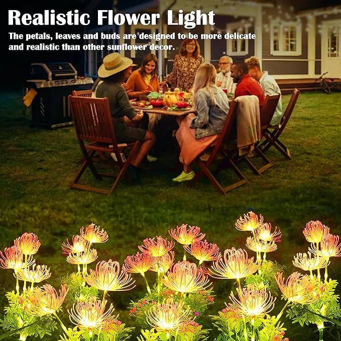 SunKite Solar Garden Lights, Solar Flowers Lights with Glowing Flowers & Stems, Upgraded Solar Panel, Solar Lights Outdoor for Garden,Yard Patio Pathway Decor, Gift for Mother （2 Pack） by GreenHaven Gardens