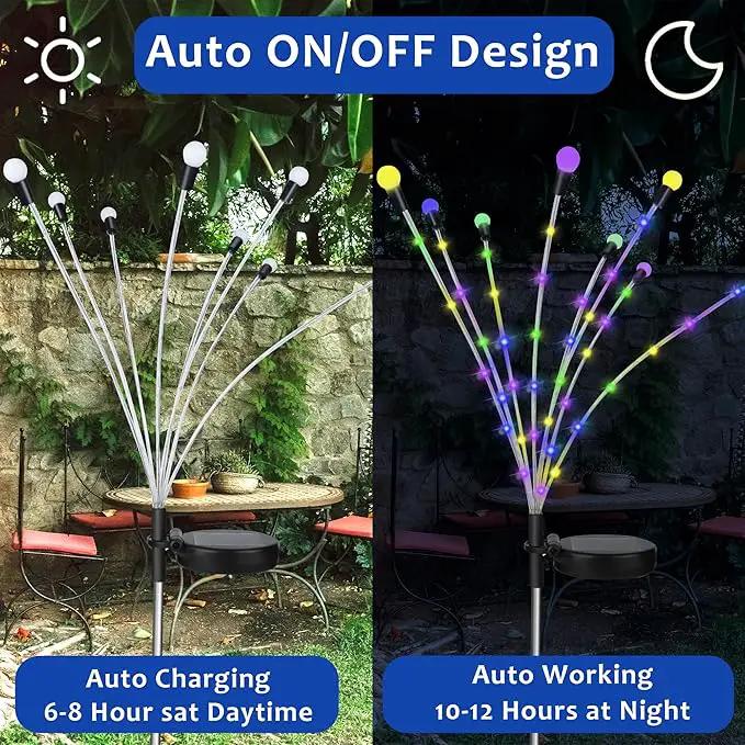 Zavothy Solar Garden Lights, Christmas Decorations Solar Fairy Lights Outdoor Waterproof, 4 Pack 32LEDs Sway by Wind, Dancing Fireflies Lights for Garden Decor Yard Patio Pathway Decoration by GreenHaven Gardens