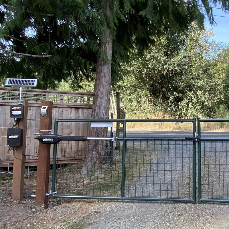 Ghost Controls Heavy-Duty Solar Automatic Gate Opener Kit for Driveway Swing Gates with Long-Range Solar Gate Opener Remote - Model TDS2XP by GreenHaven Gardens